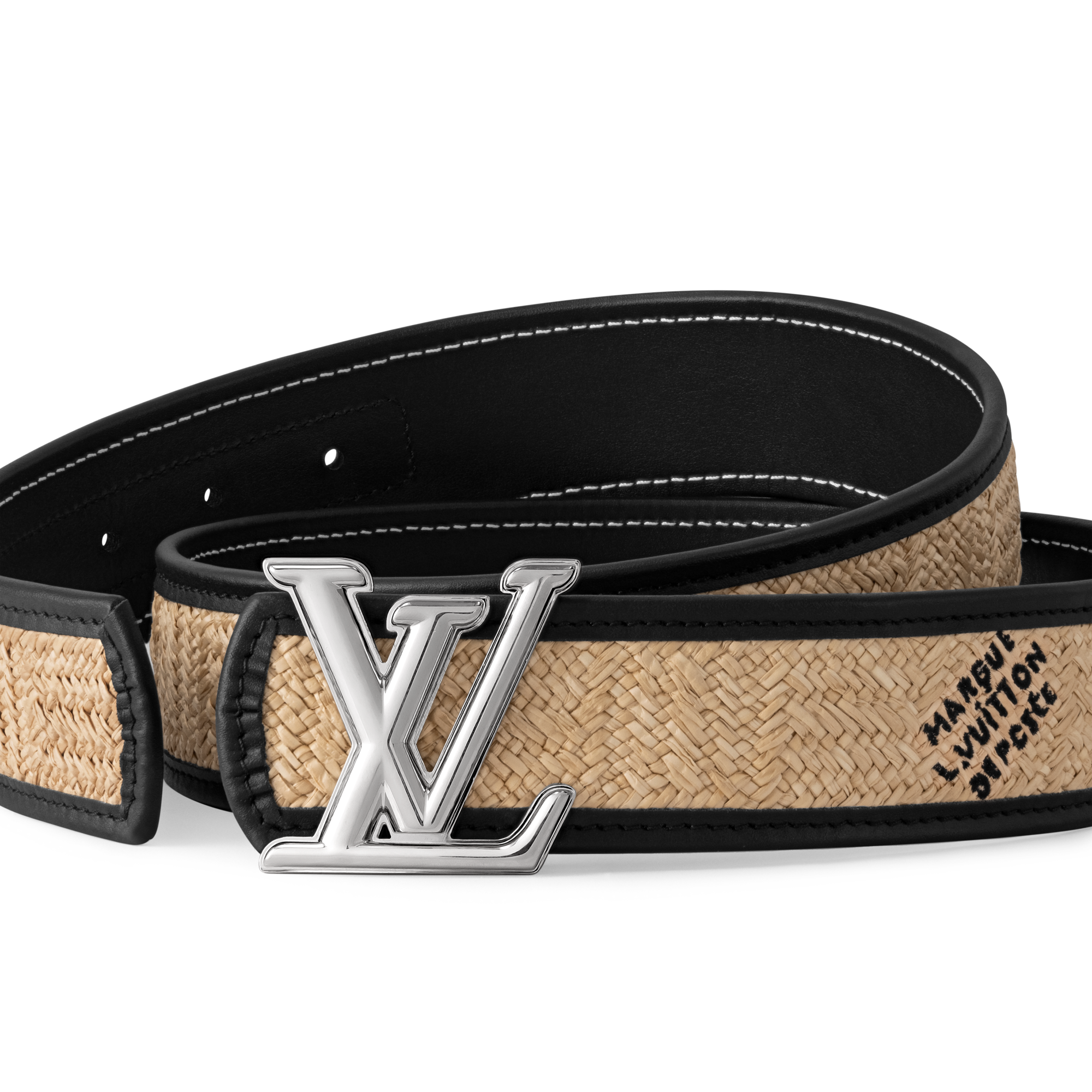 LOUIS VUITTON ベルト・LV ディメンション ラフィア 40MM LV Dimension Raffia 40mm Reversible Belt - Men - Accessories